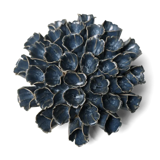 Ceramic Flower Wall Art Polyp Blue