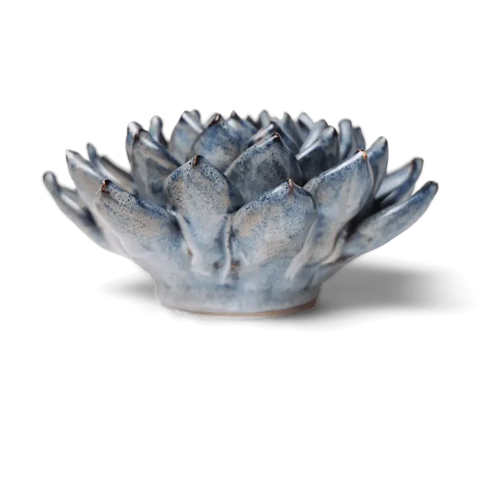 Ceramic Flower Wall Art Succulent Blue
