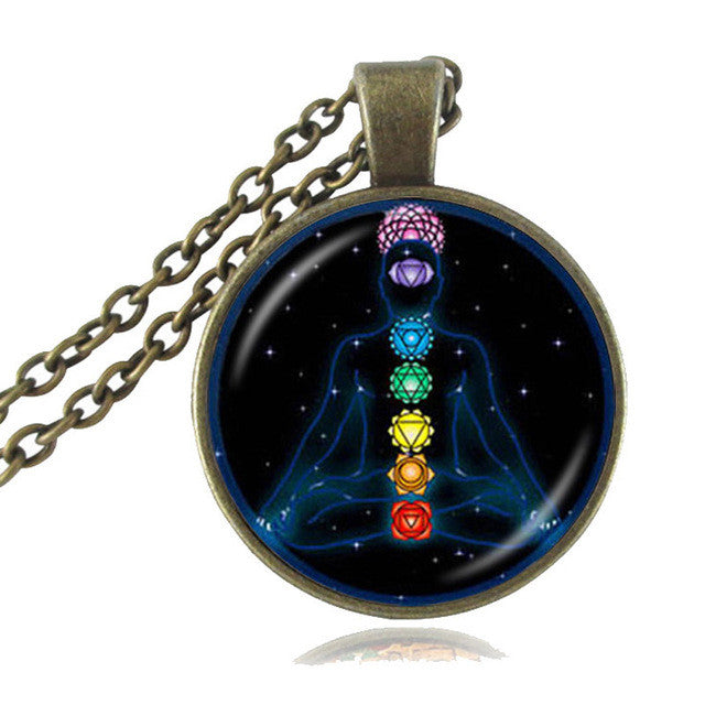 Chakra Reiki Healing Necklace Buddha Yoga Meditation Pendants