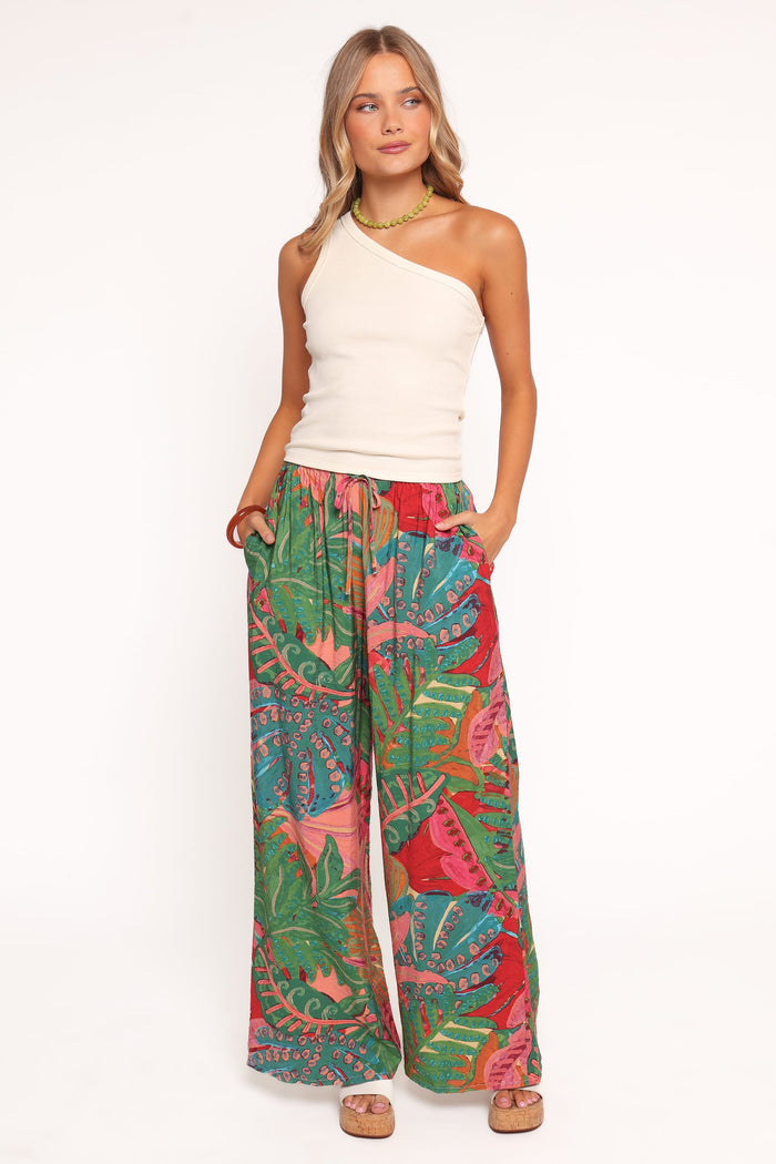 Petal and Pup USA BOTTOMS Charly Wide Leg Pant - Calypso Coral (Hold for Rack)