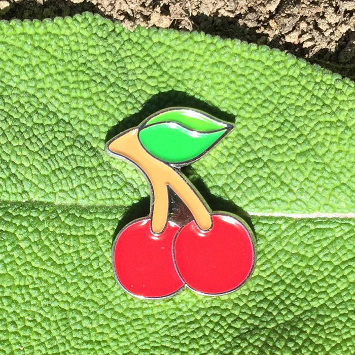 Cherry Mini Enamel Art Pin