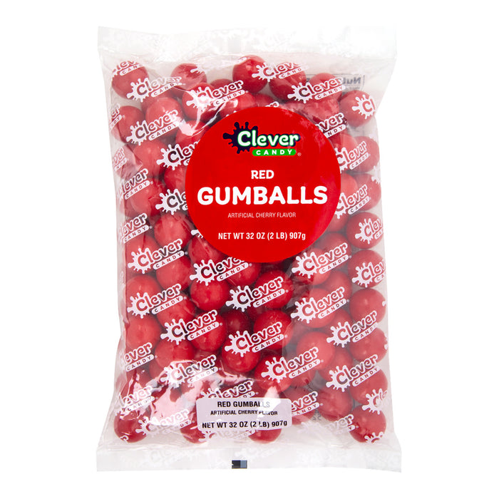 Cherry Red Gumballs 2 LB Bags - 12 Count