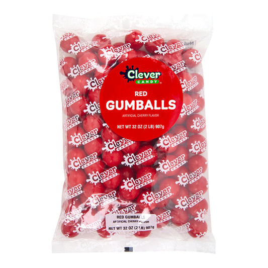 Cherry Red Gumballs 2 LB Bags - 12 Count