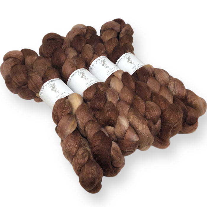 Chestnut - US grown Fine Wool and Silk Top