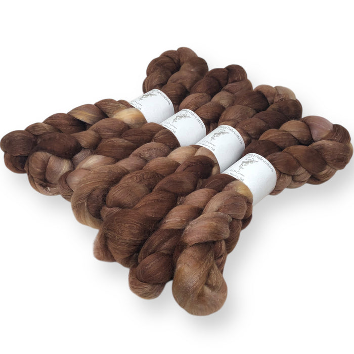 Chestnut - US grown Fine Wool and Silk Top