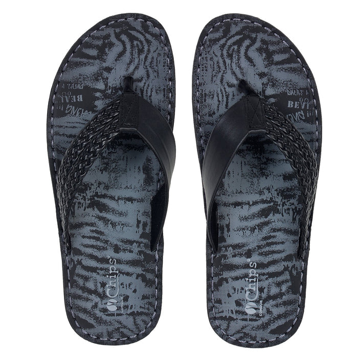 Chips Men Slipper #KT19 - BLACK