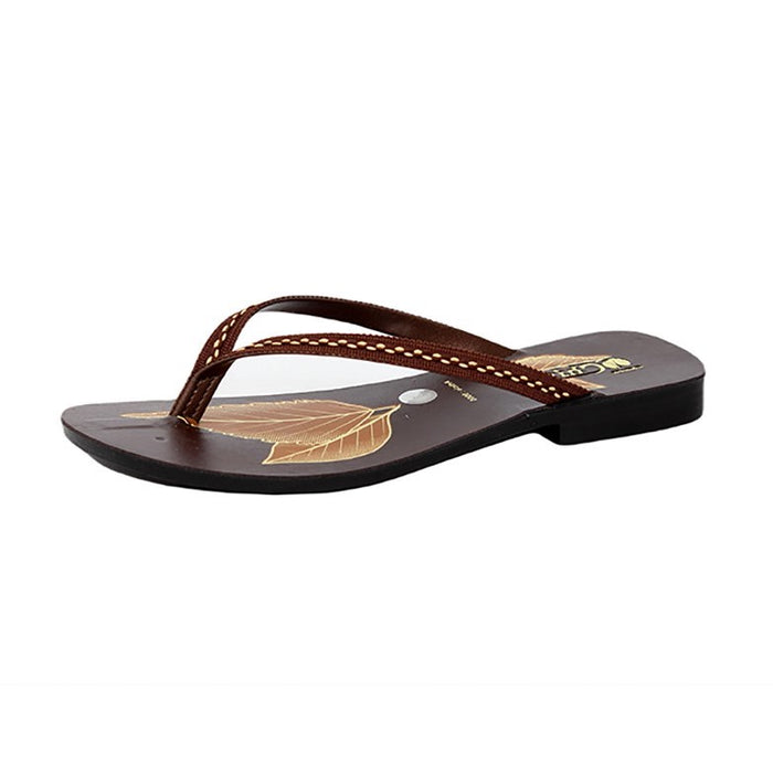 Chips Women Slipper #9555 - BROWN + BEIGE
