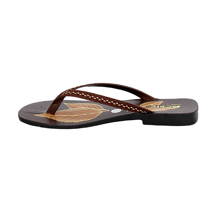 Chips Women Slipper #9555 - BROWN + BEIGE