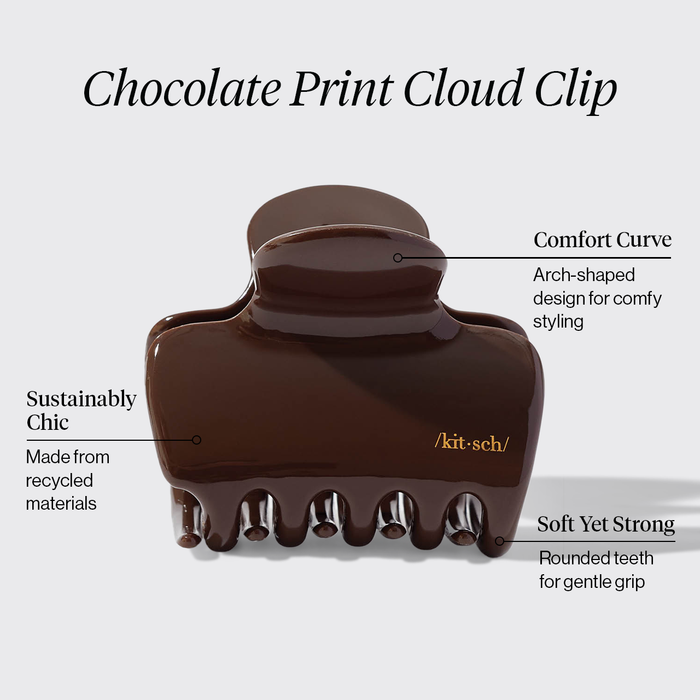 KITSCH Chocolate Cloud Claw Clip - product infographic