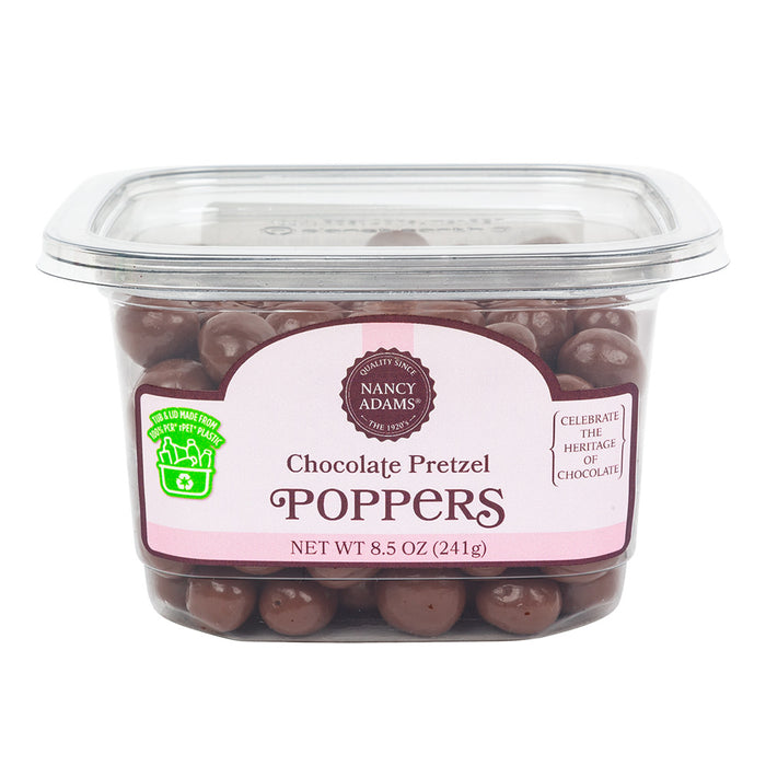Chocolate Pretzel Poppers Candy - 12 Count Tubs
