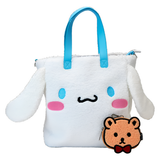 Cinnamoroll x Loungefly Sherpa Tote Bag With Coin Bag Bags LOUNGEFLY