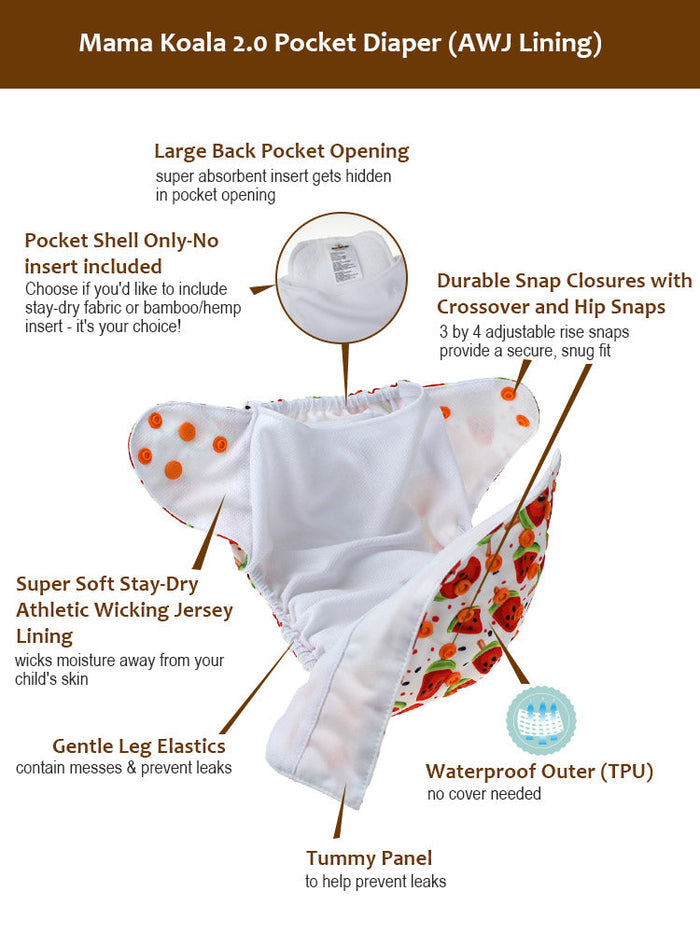 Clearance Pocket Diaper 2.0 - PD51919Z-A (AWJ Lining)