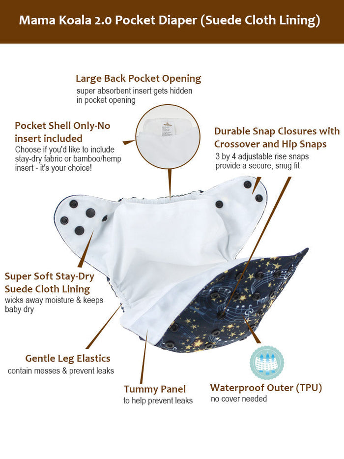 Clearance Pocket Diaper 2.0 -PD48341Z-S(Suede Cloth)