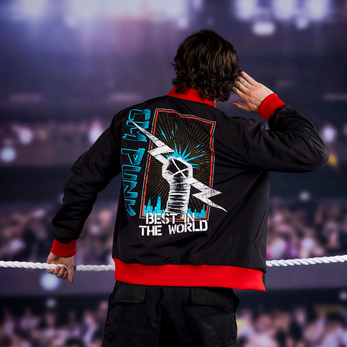 RSVLTS WWE Jacket Summer Slam "Best in the World"_ Reversible Bomber Jacket Summer Slam "Best in the World"_ Reversible Bomber Jacket