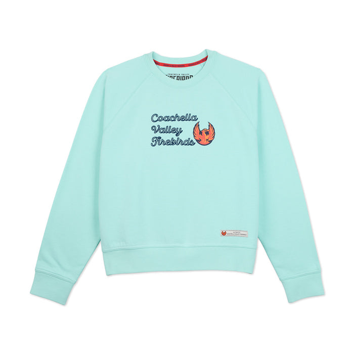 Coachella Valley Firebirds Womens Ice Blue Crewneck
