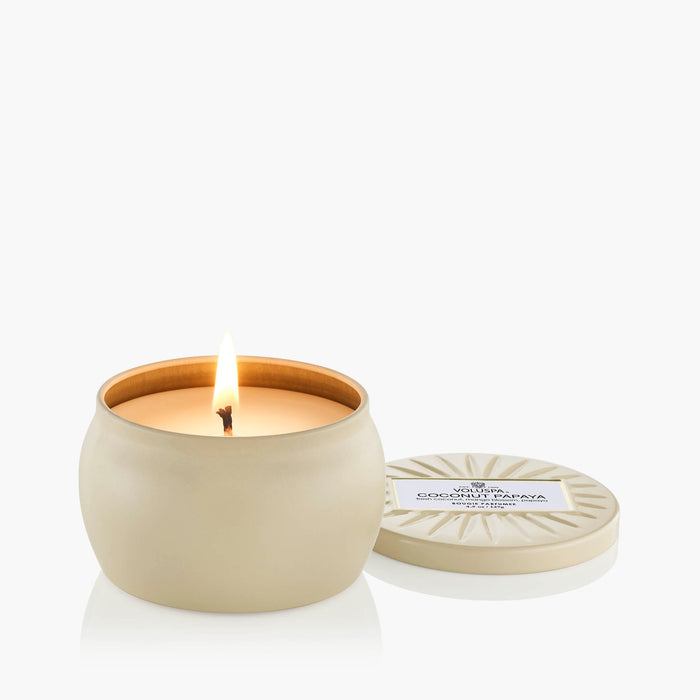 Coconut Papaya - Mini Tin Candle
