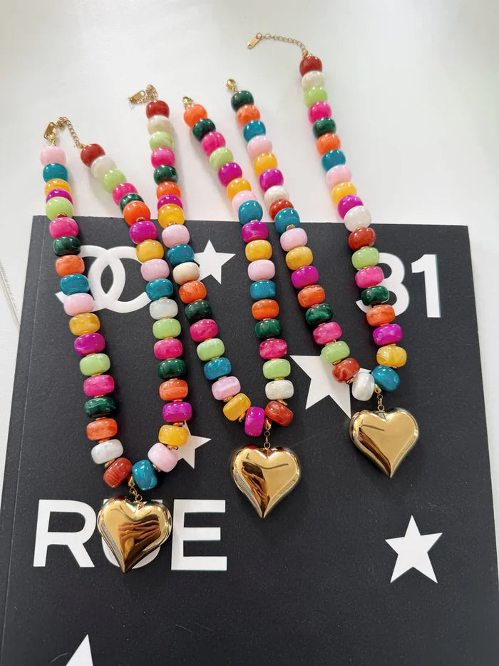 Colorful Heart Necklace