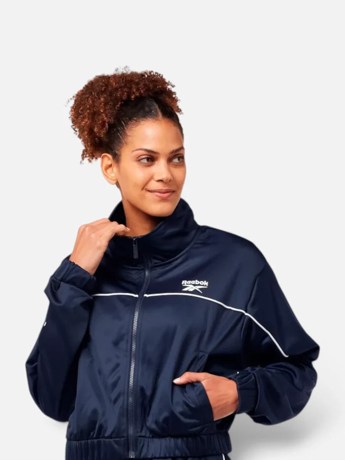 Conjunto Reebok Justine Piping Tracksuit 2pc Mujer - Vector Azul Marino