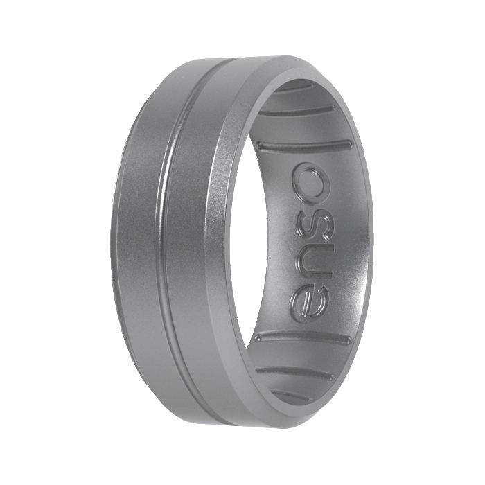 Elements Contour Silicone Ring - Silver