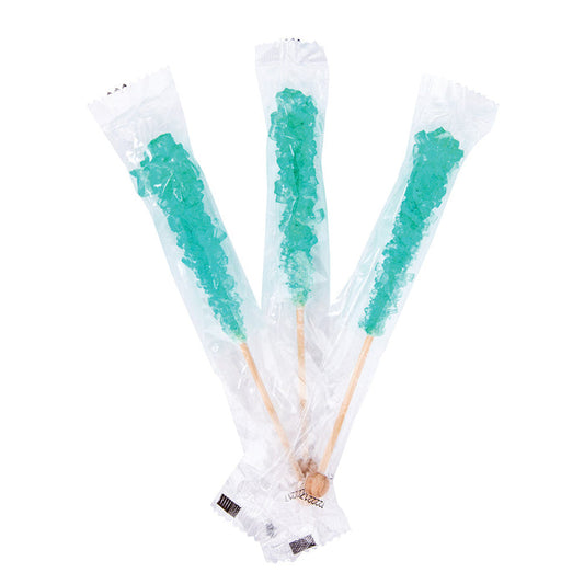 Cotton Candy Flavored Rock Candy Sticks Robins Egg Blue - 100 Count