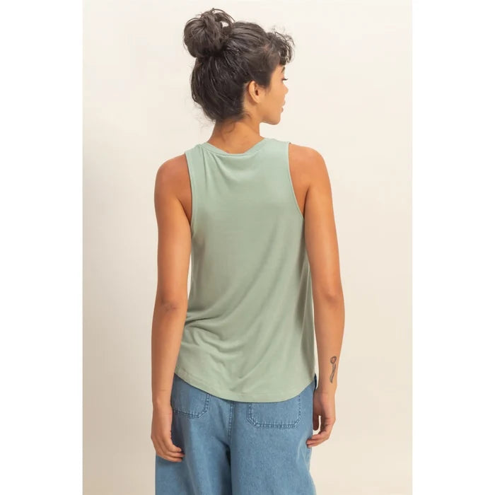 Crew Neck Rayon Tank Top FINAL SALE