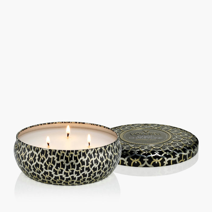 Crisp Champagne - 3 Wick Tin Candle