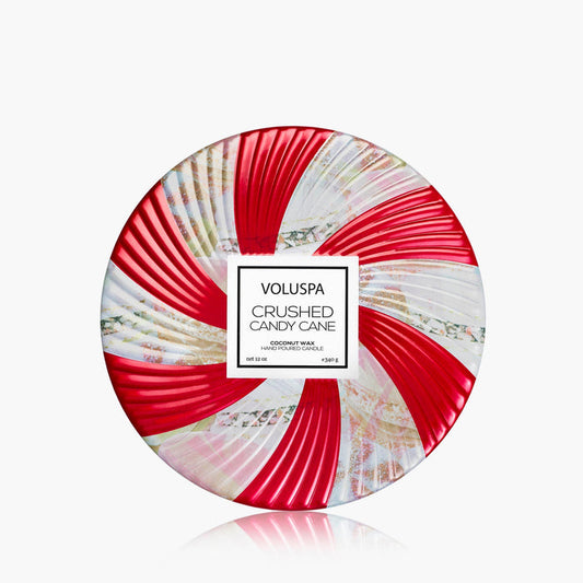 Crushed Candy Cane - 3 Wick Tin Candle