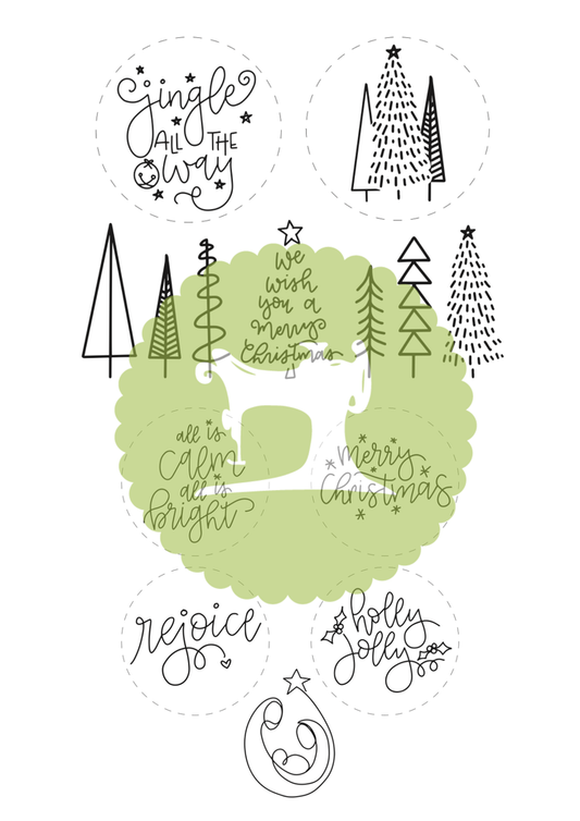 Cute for Christmas (Downloadable Machine Embroidery Designs)