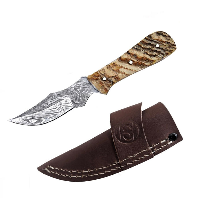 Damascus 6.25” Ram Horn Sheath