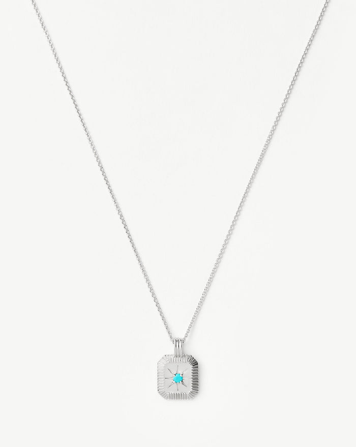 December Birthstone Pendant Necklace | Dyed Turquoise Magnesite/December Necklaces Missoma