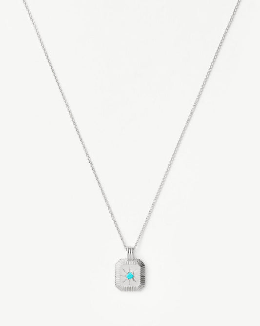 December Birthstone Pendant Necklace | Dyed Turquoise Magnesite/December Necklaces Missoma