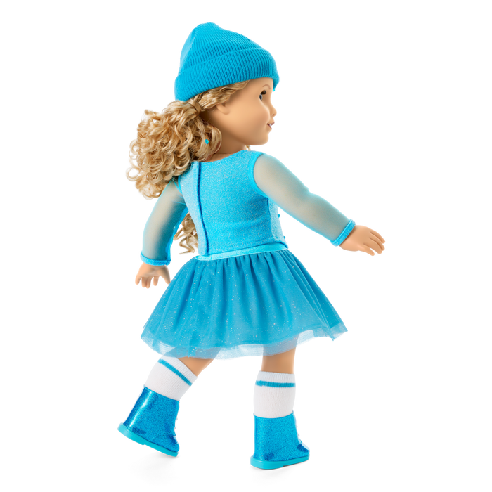 December Blue Brilliance Topaz Outfit for 18-inch Dolls