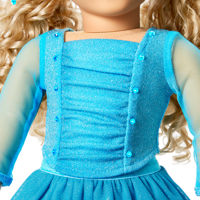 December Blue Brilliance Topaz Outfit for 18-inch Dolls