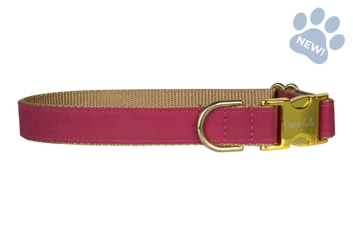 Deep Rose Bow Tie Dog Collar - Crew LaLa