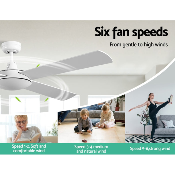 Devanti 52 Ceiling Fan w/Remote - White - Devanti