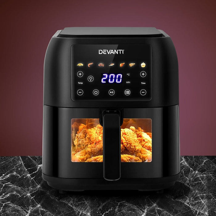 Devanti Air Fryer 8L LCD Fryers -Home Living Store - -