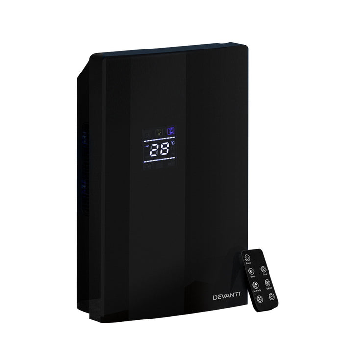 Devanti 2L Dehumidifier Air Purify Black - Devanti
