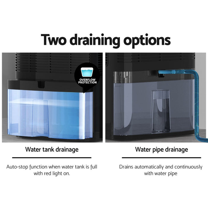 Devanti 2L Dehumidifier Air Purify Black - Devanti