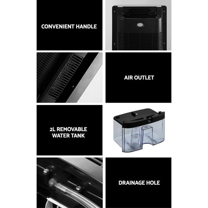 Devanti 2L Dehumidifier Air Purify Black - Devanti