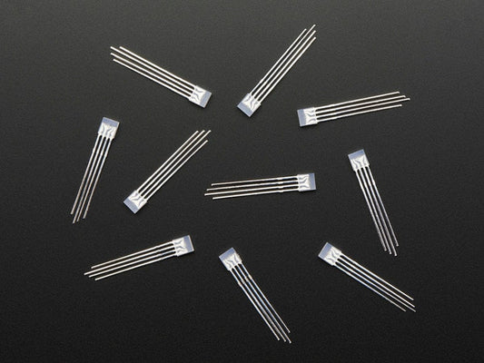 Diffused Rectangular 5mm RGB LEDs - Pack of 10 by The Pi Hut - The Pi Hut