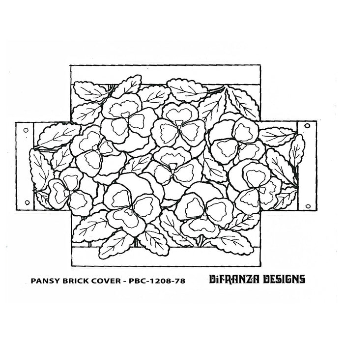 DiFranza Designs - Pansy Brick Cover - Rug Hooking Supplies
