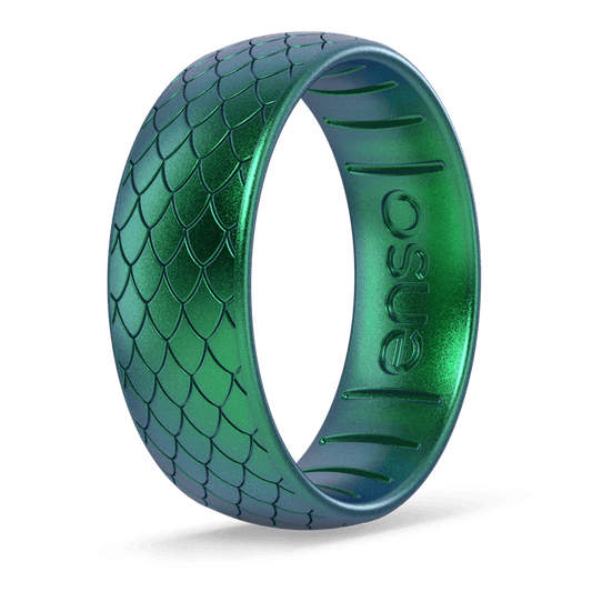 Etched Classic Silicone Ring - Dragon Scale