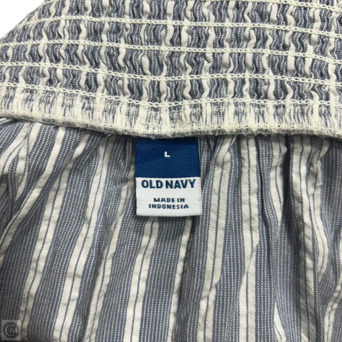 Dress Casual Maxi By Old Navy In Blue & White, Size: L