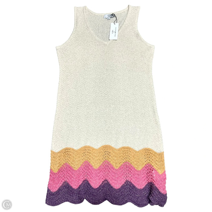 Dress Casual Midi By Molly Bracken In Purple & Tan, Size: S