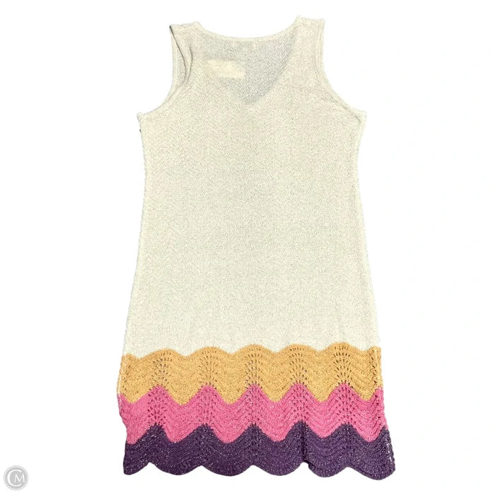 Dress Casual Midi By Molly Bracken In Purple & Tan, Size: S