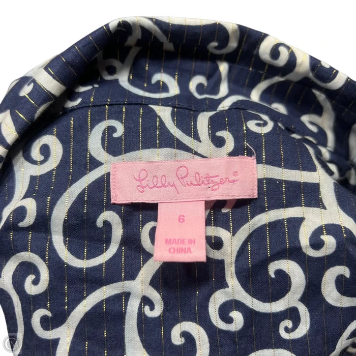 Dress Designer By Lilly Pulitzer In Blue & White, Size: S