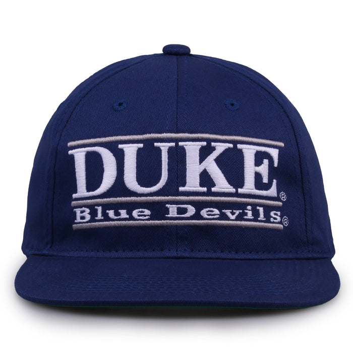 Duke Retro Bar snapback hat in royal blue, front view
