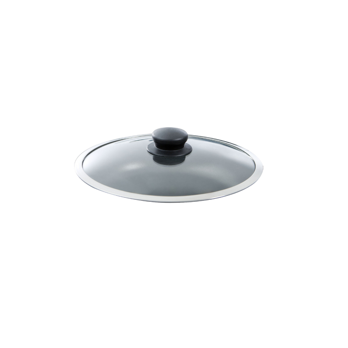 Easy glasdeksel met RVS rand 24 cm