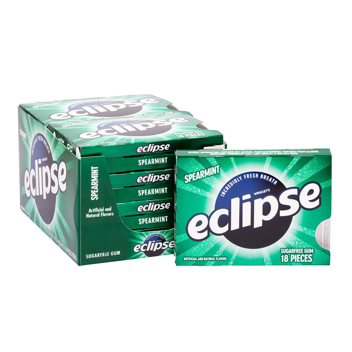 Eclipse Spearmint Sugar Free Gum - 12 Count