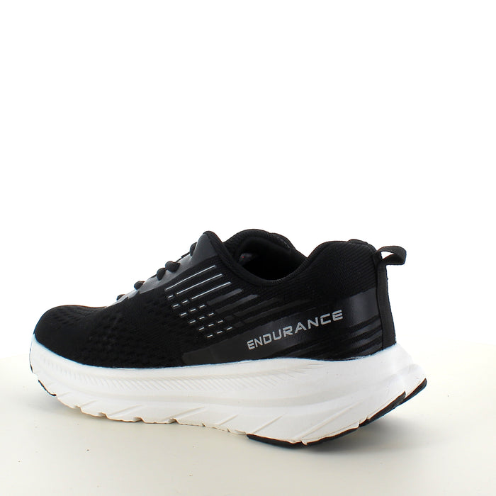 Endurance komfortsko för herr i svart – lätt och andningsbar sneaker